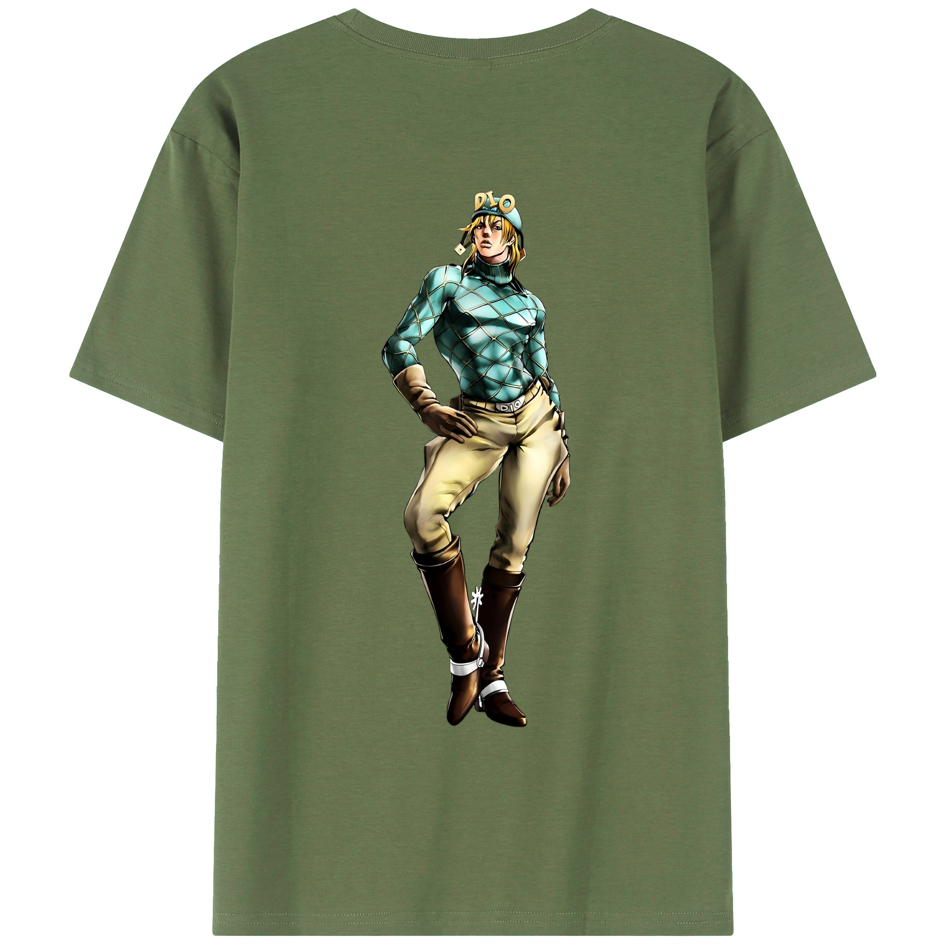 （画像用） ジョジョの奇妙な冒険 ディオ?ブランドー JoJo's Bizarre Adventure Dio Brando 綿100％ メンズ半袖Tシャツ（バックプリント） 通気性